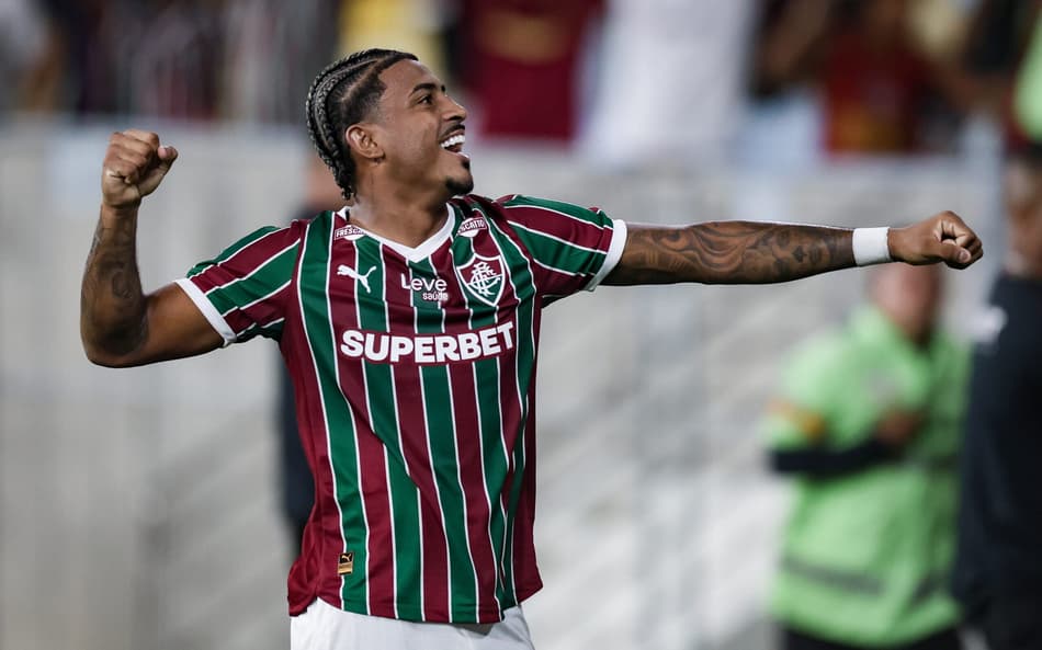John Kennedy comemora gol do Fluminense contra o Vitória (Foto: Marcelo Gonçalves/ Fluminense FC)
