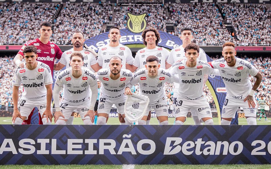 Time do Santos que enfrentou o Coriitiba, pelo Brasileirão. (Foto: Raul Baretta/ Santos FC)