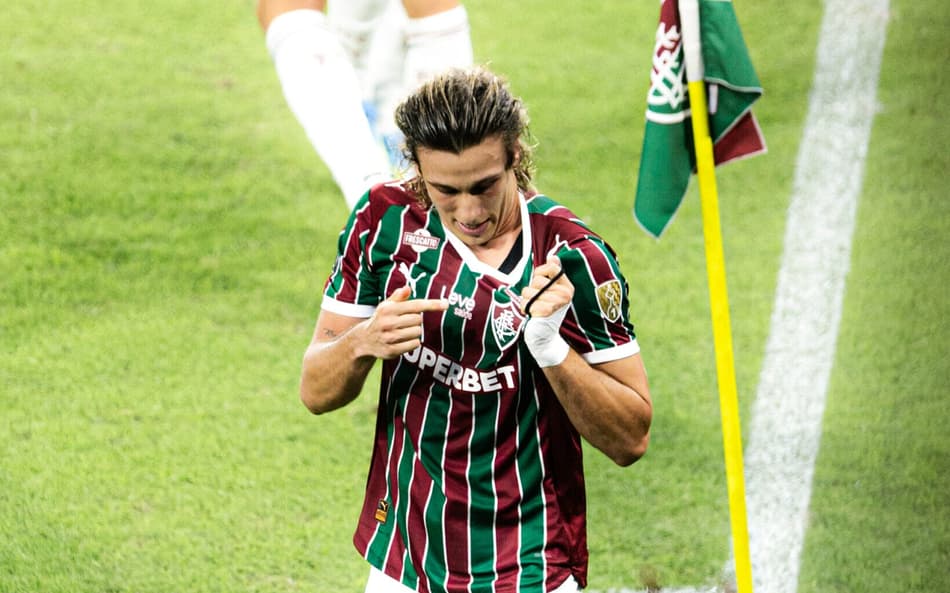 Canobbio comemora terceiro gol do Fluminense contra o La Guaira (Foto: Marina Garcia/ Fluminense FC)