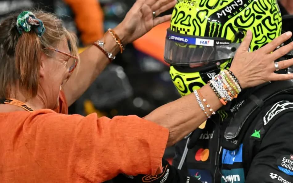 Cisca falou sobre sacrifícios para finalmente ver Lando Norris campeão do mundo (Foto: AFP)