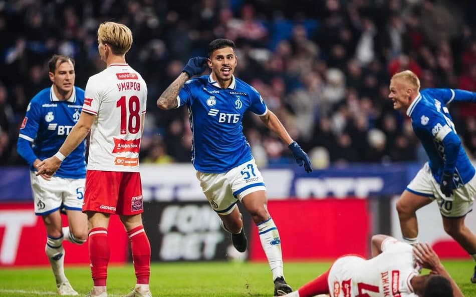 David Ricardo comemorando gol no Dínamo Moscou (Foto: Reprodução/Instagram)