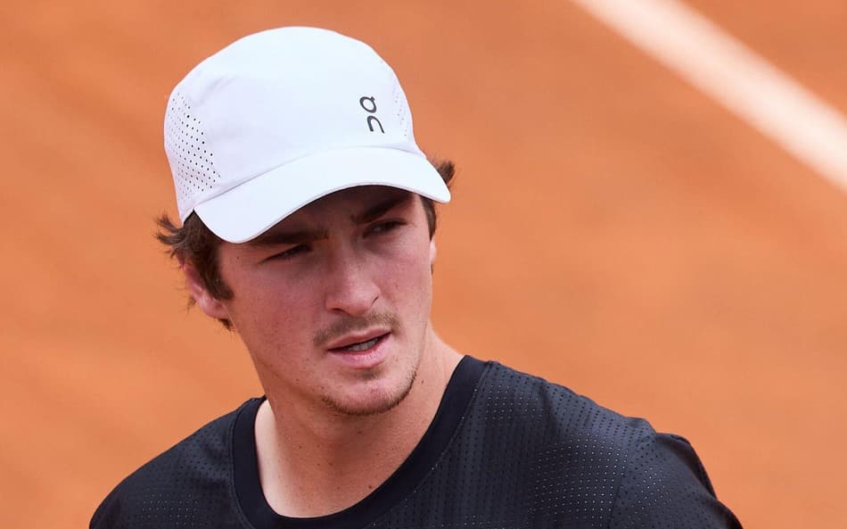 João Fonseca em treino no Masters 1000 de Roma (Foto: Emmanuele Ciancaglini/Divulgação)