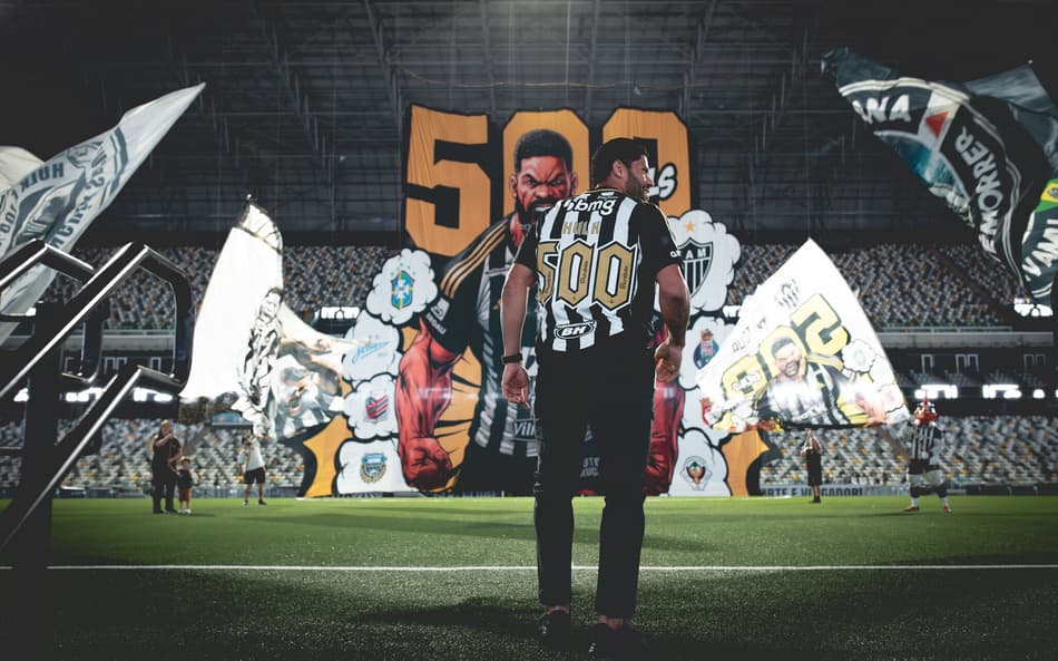 Hulk 500 gols homenagem Arena MRV (Foto: Pedro Souza / Atlético)
