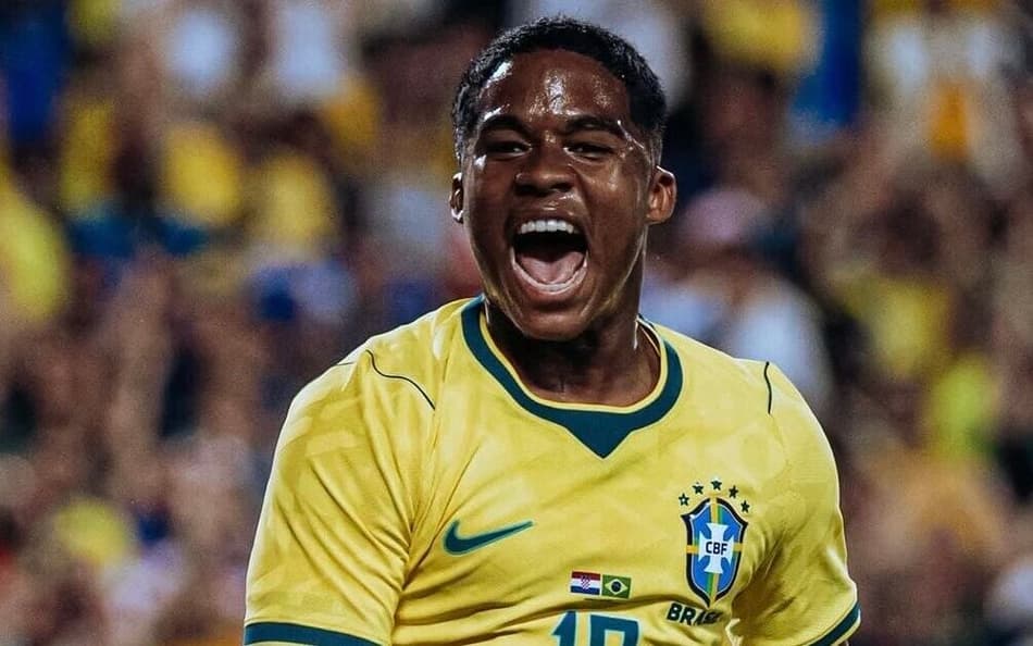 Endrick está na pré-lista da Seleção Brasileira.