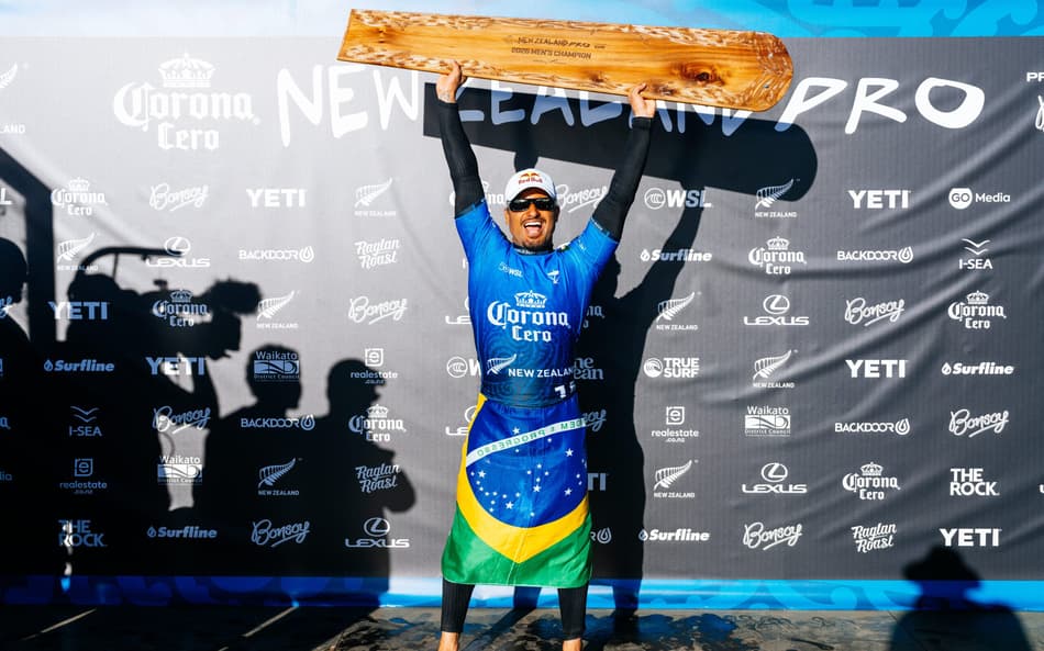 Ítalo Ferreira vence etapa da WSL na Nova Zelândia (Foto: Rambo Estrada/World Surf League)