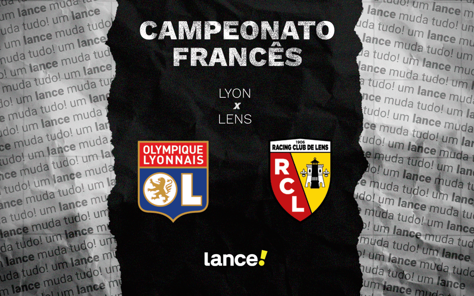 Lyon e Lens se enfrentam pela 34ª rodada da Ligue 1, neste domingo (17) (Foto: Arte/Lance!)