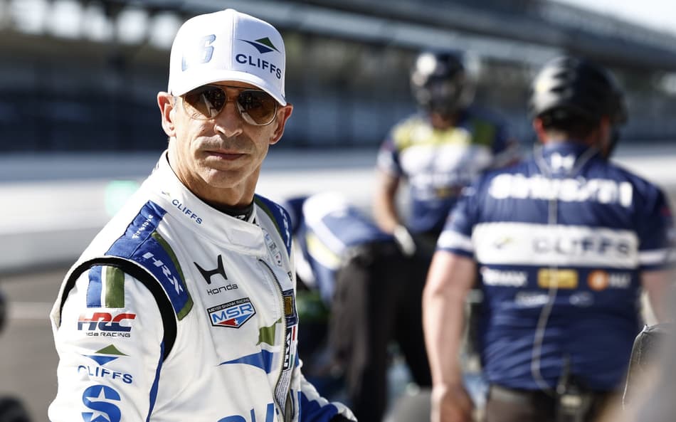 O piloto brasileiro Helio Castroneves na Indianapolis 500 Practice