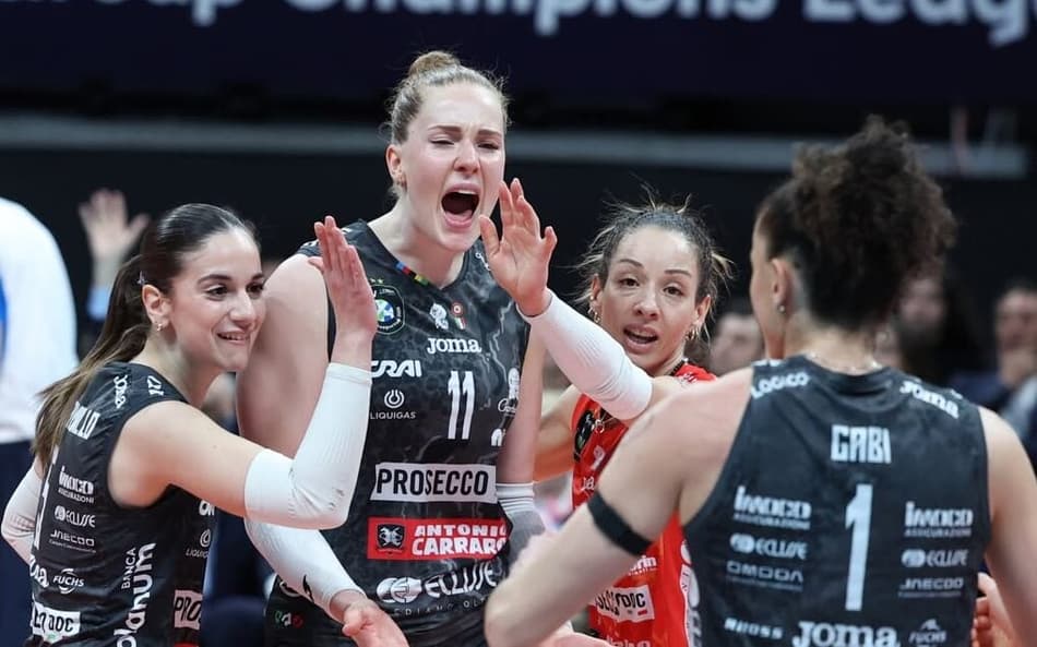 Conegliano, de Gabi Guimarães, foi eliminado nas semifinais da Champions (Foto: Reprodução/ Instagram)