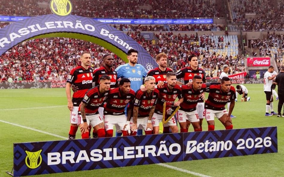 Jogadores do Flamengo no Maracanã (Foto: Gilvan de Souza/Flamengo)