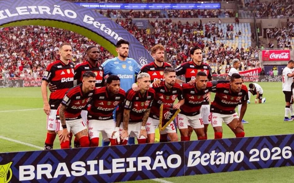 Jogadores do Flamengo no Maracanã (Foto: Gilvan de Souza/Flamengo)