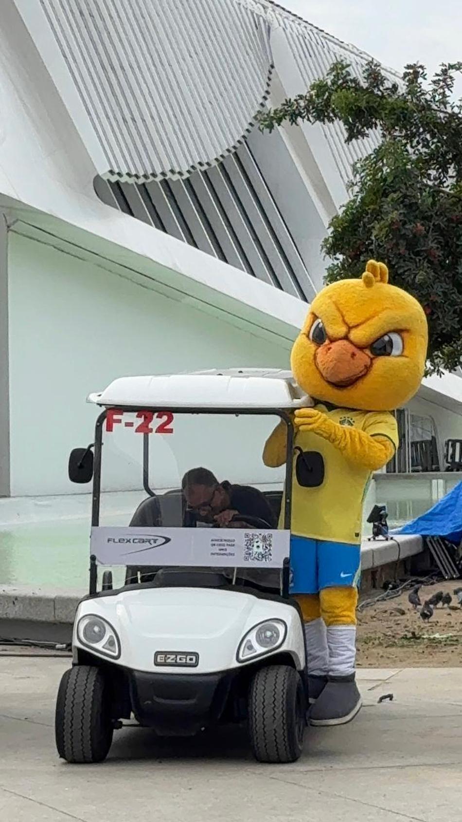 Mascote da Seleção Brasileira antes da convocação (Foto: Fernanda Gondim/ Lance!)