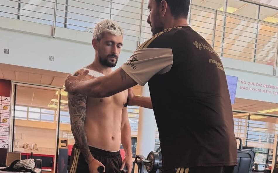 Arrascaeta no Ninho do Urubu, CT do Flamengo (Foto: Reprodução)