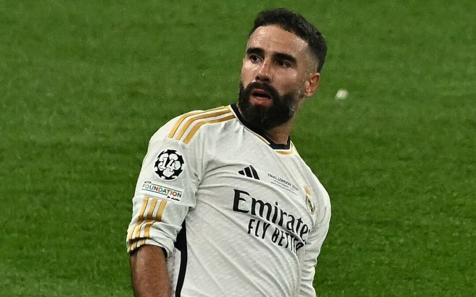 Carvajal comemora gol na final da Champions League pelo Real Madrid (Foto: Reprodução/@realmadrid)