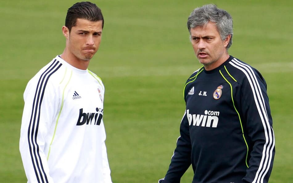 José Mourinho e Cristiano Ronaldo (Foto: Andrea Comas)