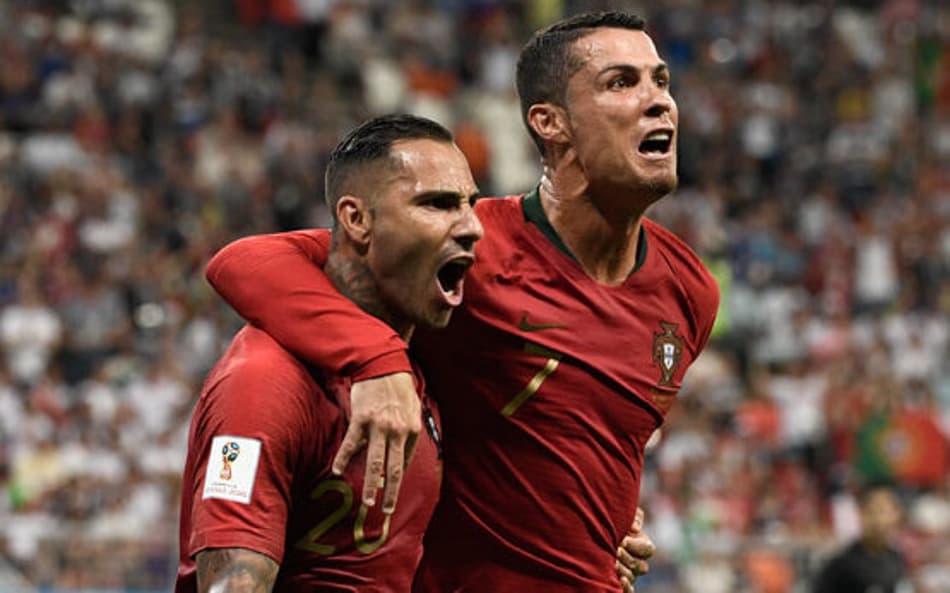 Quaresma comemora seu golaço com Cristiano Ronaldo&nbsp;