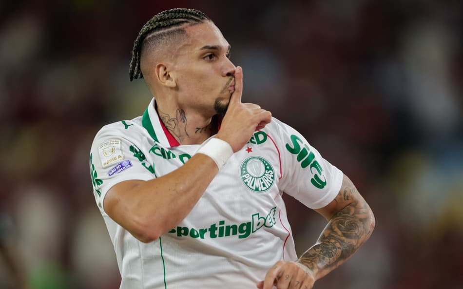 Paulinho comemora gol do Palmeiras sobre o Flamengo (Foto: Ruano Carneiro / Carneiro Images/Fotoarena/Folhapress)