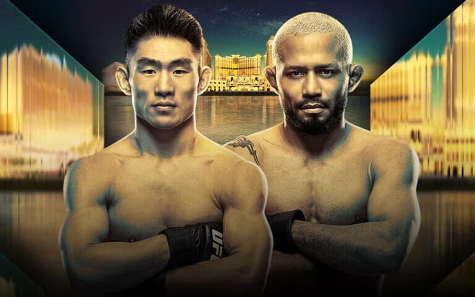 Card oficial do UFC Macau, com Song Yadong e Deiveson Figueiredo (Foto: Divulgação)