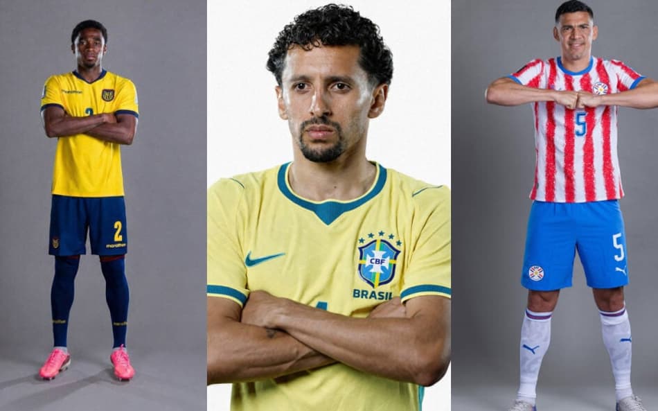 Félix Torres, Marquinhos e Balbuena (Foto: Divulgação/Reprodução/CBF)