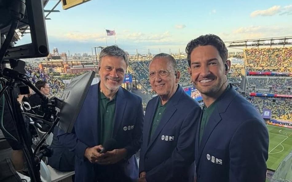 Equipe de transmissão do SBT in-loco para a Copa do Mundo (Foto: Divulgação/SBT)
