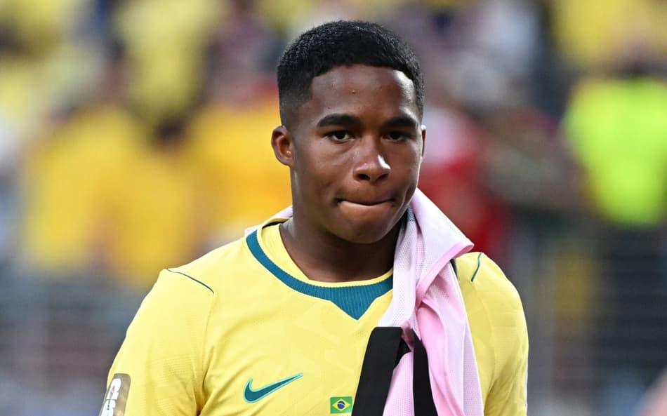 Endrick no empate da Seleção Brasileira contra Marrocos (Foto: Alexandre Brum/Agencia Enquadrar/Folhapress)