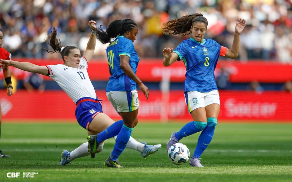 Brasil e Estados Unidos se enfrentaram em amistoso em 2025. (Rafael Ribeiro/CBF)