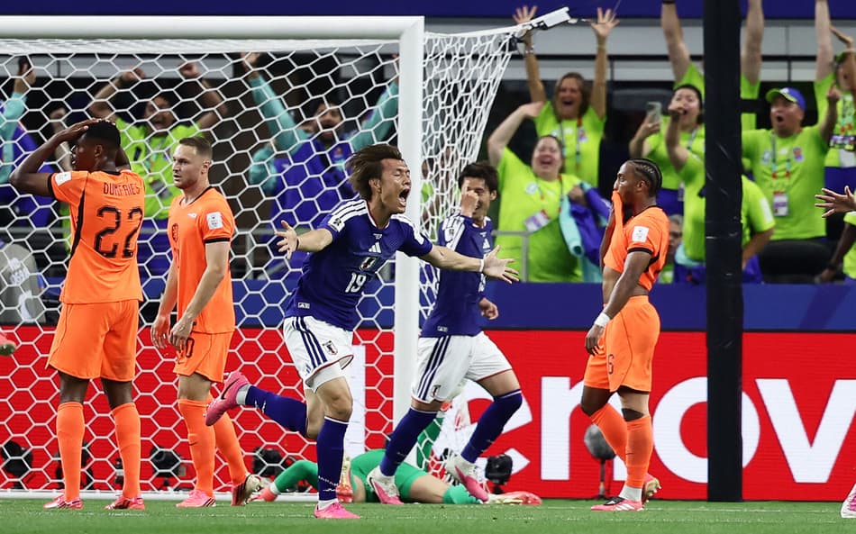 Kamada salva o Japão no fim, e seleção asiática busca empate heroico diante da Holanda (Foto: Aric Becker / AFP)