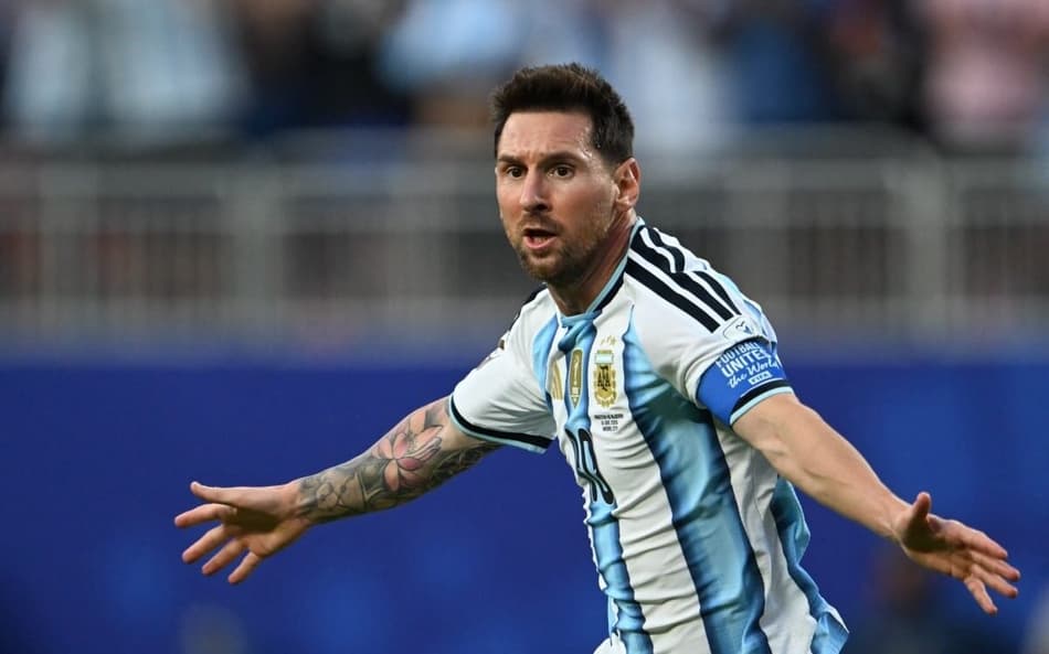 Lionel Messi se tornou o maior artilheiro da história da Copa do Mundo (Foto: JUAN MABROMATA / AFP)