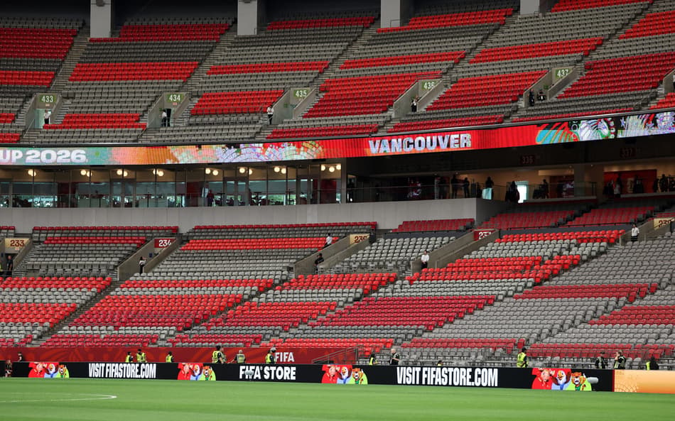 Estádio BC Place, Vancouver, preparado para receber duelo válido pela Copa do Mundo.