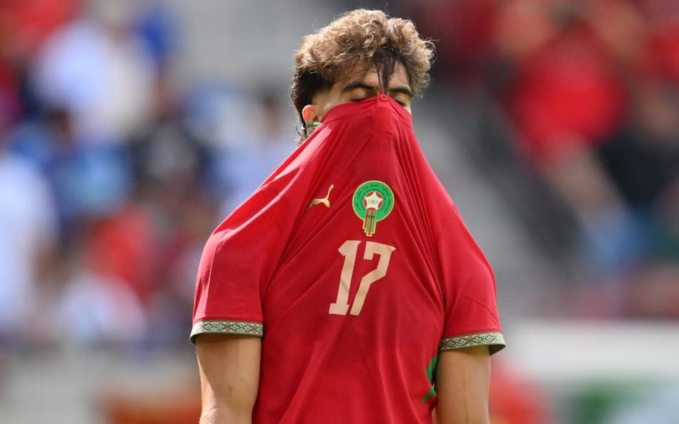 Abde em ação pela seleção de Marrocos (Foto: Angela Weiss/AFP)