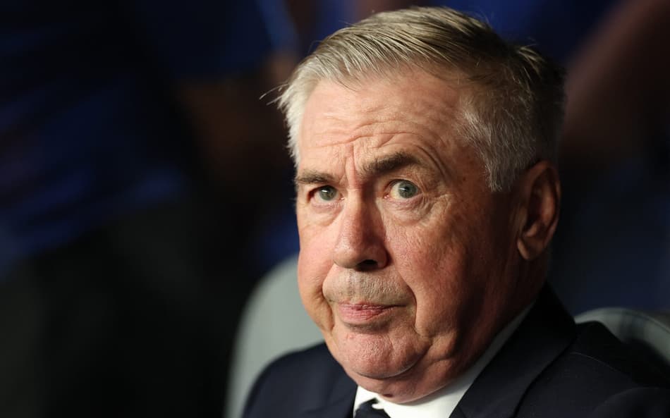 Ancelotti durante Brasil x Haiti