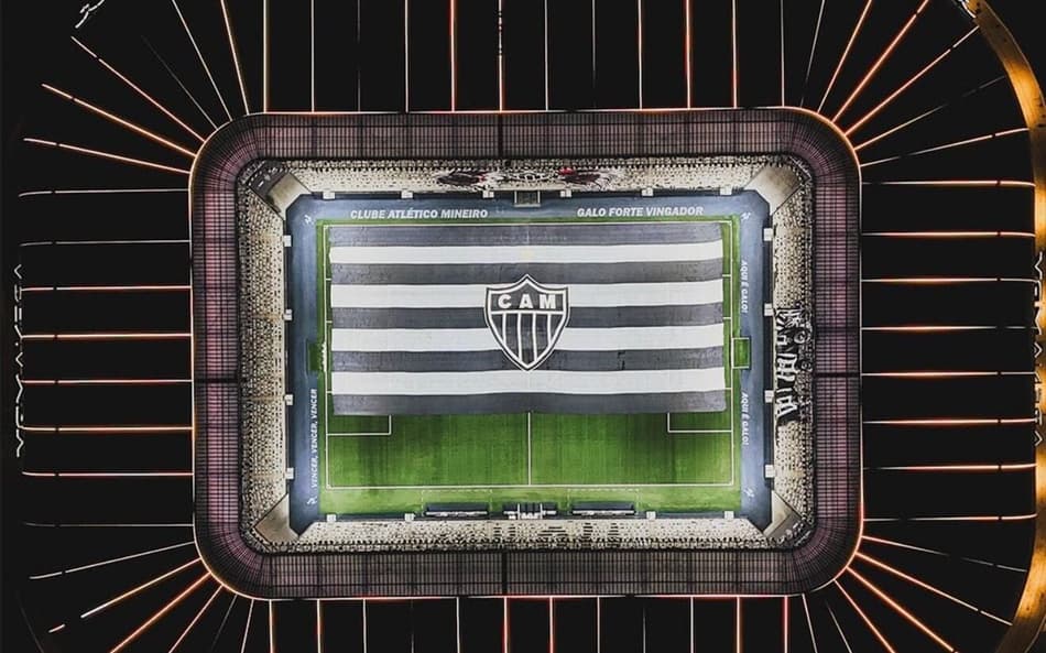 Arena MRV com bandeirão do Atlético (Reprodução Atlético)