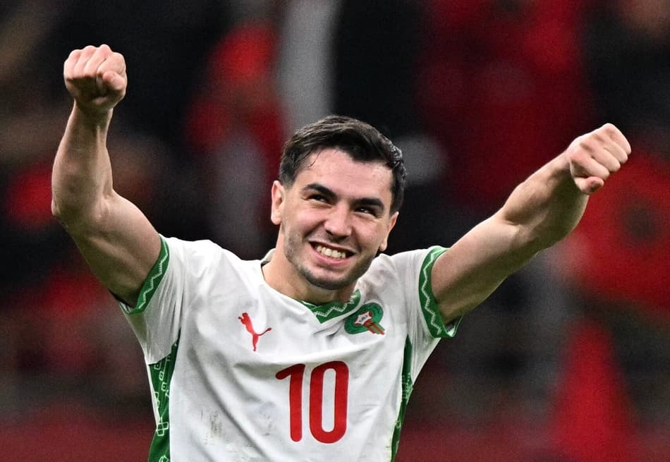 Brahim Díaz comemora classificação de Marrocos às semifinais da Copa Africana de Nações
