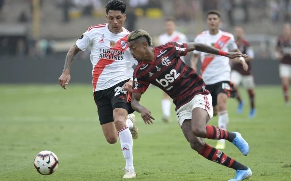 Bruno Henrique durante a final da Libertadores de 2019 entre Flamengo e River Plate