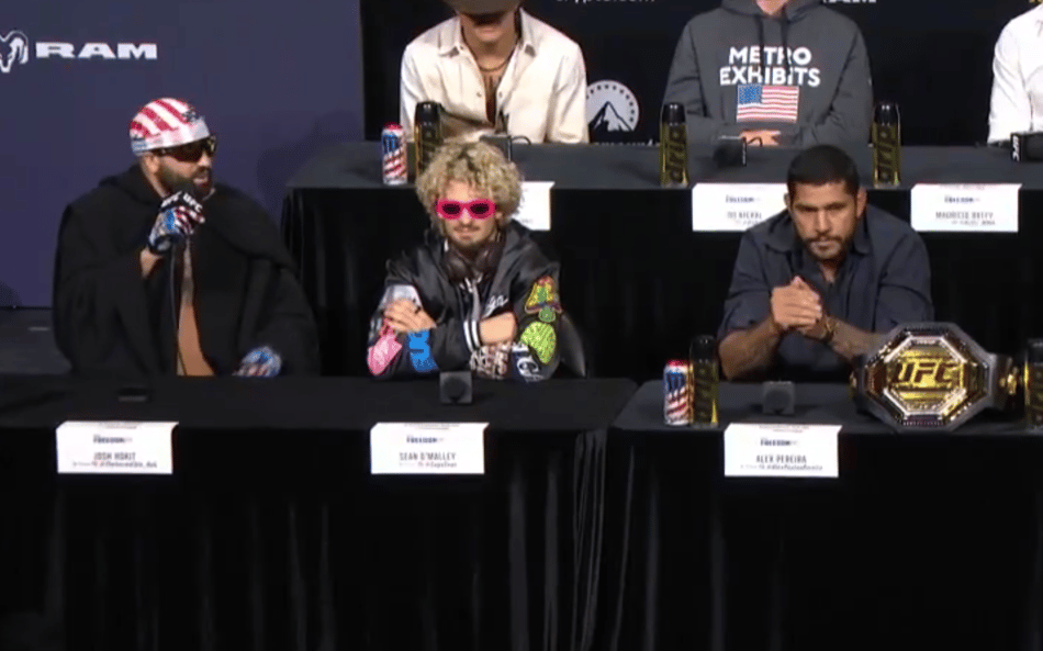 Josh Hokit provoca Alex Poatan em coletiva do UFC Casa Branca (Foto: Reprodução/ X)