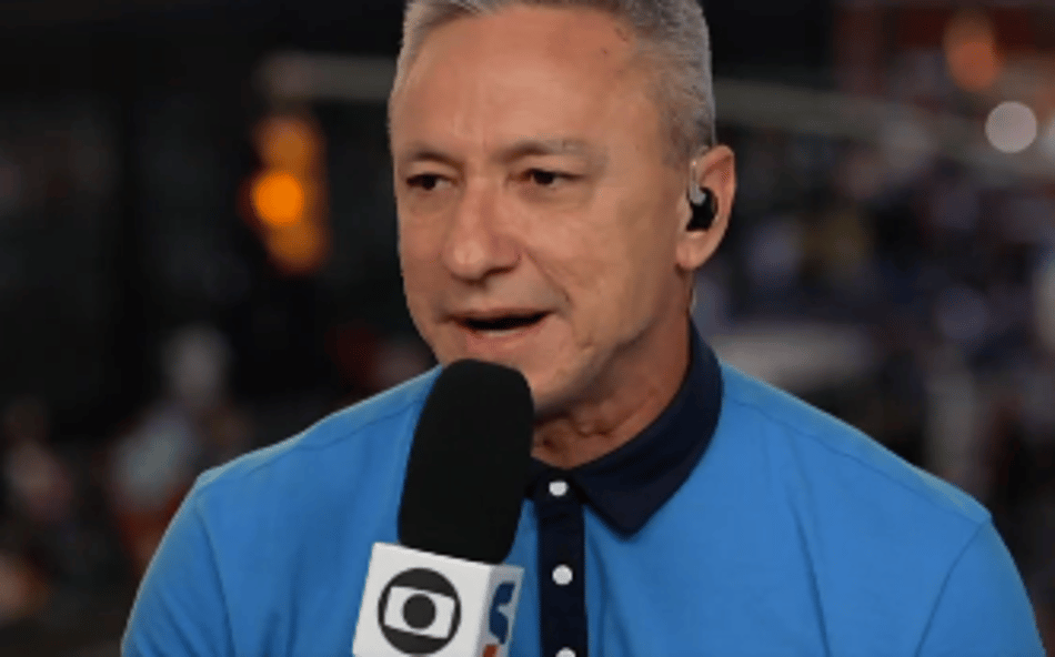 Paulo Nunes durante transmissão do Seleção Sportv. (Foto: Reprodução)