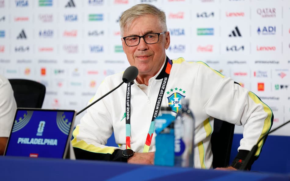 Carlo Ancelotti concede coletiva pela Seleção Brasileira antes de jogo contra o Haiti, pela Copa do Mundo