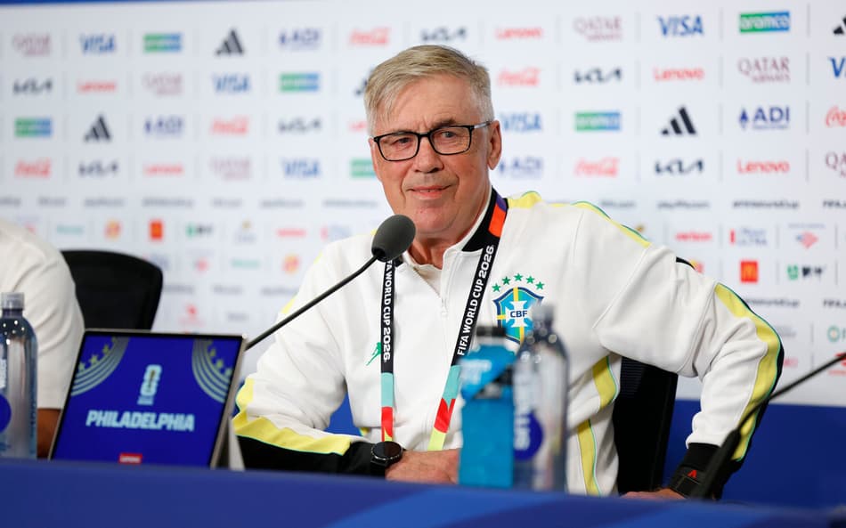 Carlo Ancelotti concede coletiva pela Seleção Brasileira antes de jogo contra o Haiti, pela Copa do Mundo