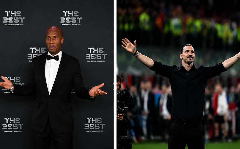 Didier Drogba e Zlatan Ibrahimovic (Fotos: AFP)