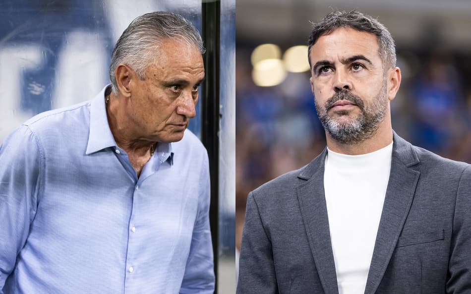 Tite e Artur Jorge (Fotos: Gustavo Aleixo/ Divulgação Cruzeiro)
