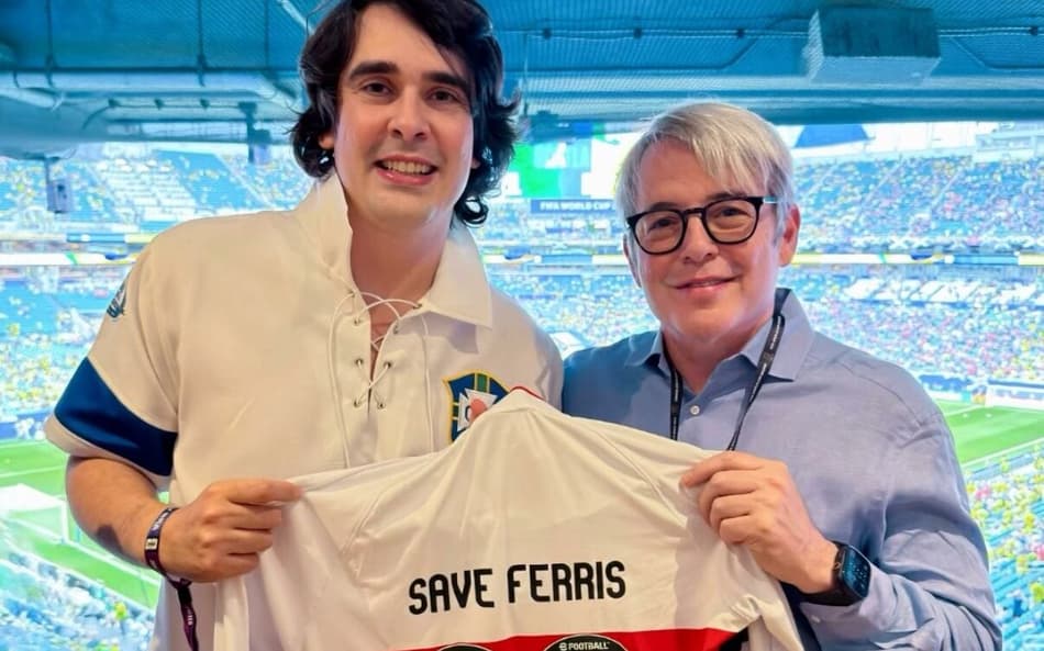 Matthew Broderick com a camisa do São Paulo