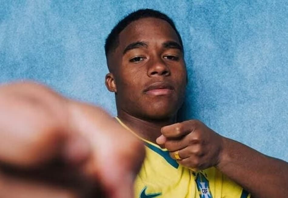 Endrick em Media Day pela Seleção para a Copa