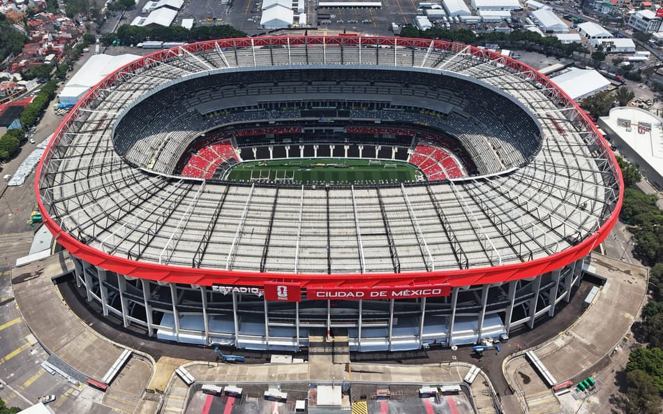 Visão aérea do Estádio Azteca, na Cidade do México