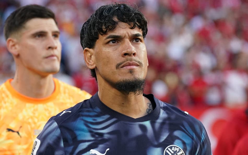 Gustavo Gómez, do Palmeiras, antes de jogo da Copa do Mundo
