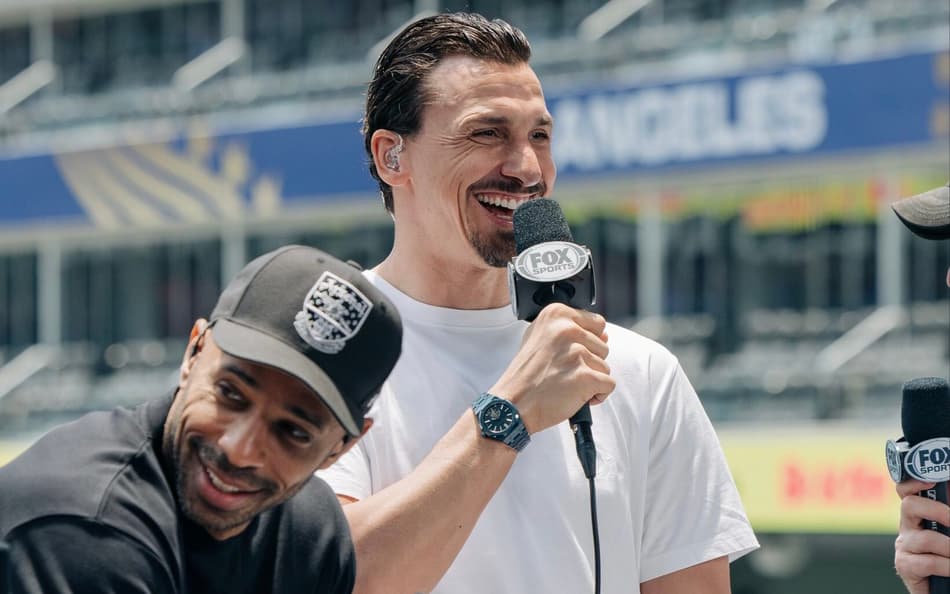 Thierry Henry e Zlatan Ibrahimovic na estreia dos EUA na Copa do Mundo (Reprodução)
