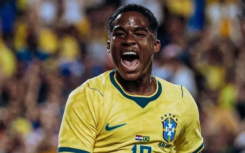 Endrick está na pré-lista da Seleção Brasileira.
