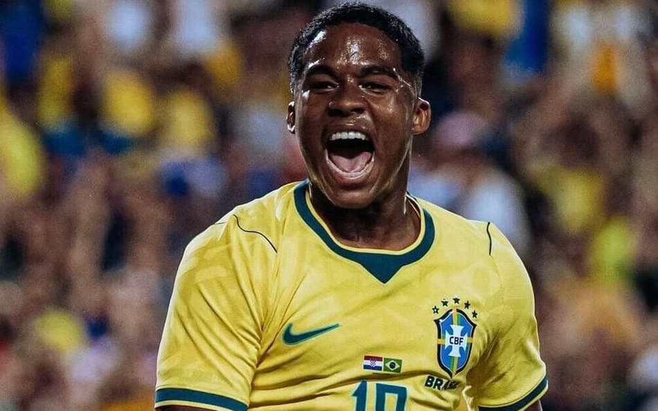 Endrick está na pré-lista da Seleção Brasileira.