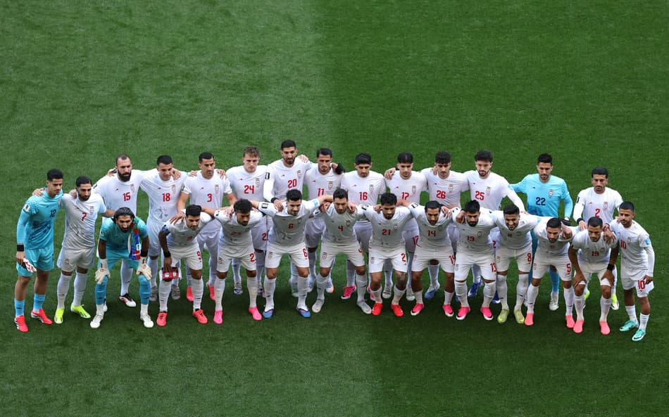 SEATTLE, WASHINGTON - JUNE 26: The Iran squad pictured before the FIFA World Cup 2026 Group G match between Egypt and IR Iran at Seattle Stadium on June 26, 2026 in Seattle, Washington. Stu Forster/Getty Images/AFP (Photo by Stu Forster / GETTY IMAGES NORTH AMERICA / Getty Images via AFP)