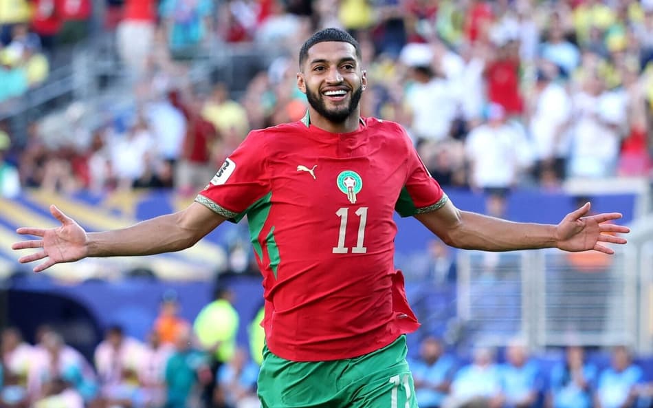 Ismael Saibari abriu o placar em Brasil x Marrocos