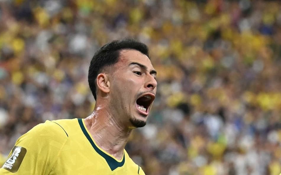 Gabriel Martinelli, autor do gol da classificação às oitavas da Copa do Mundo. (Foto: Paul ELLIS / AFP)