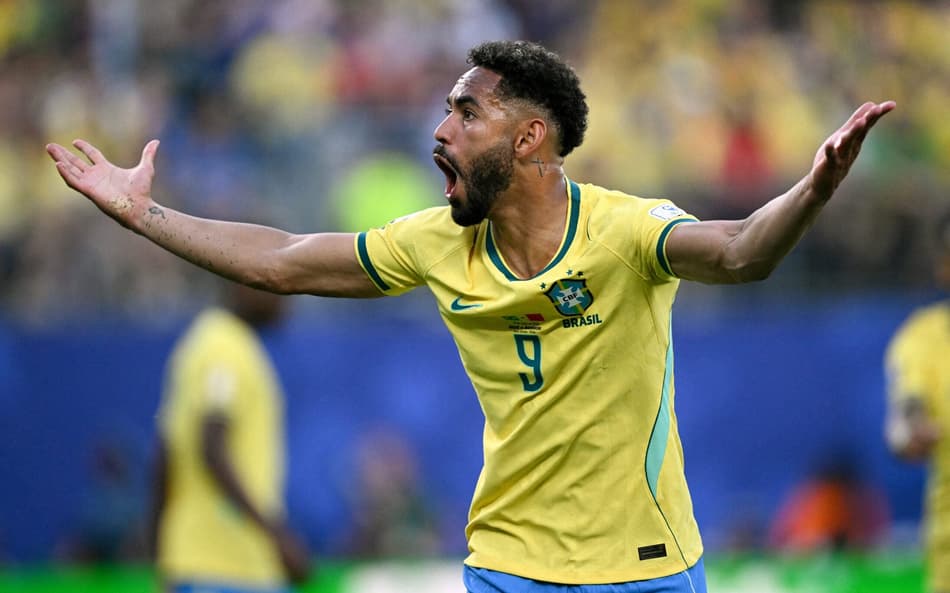Matheus Cunha em ação em Brasil x Marrocos na Copa do Mundo 2026